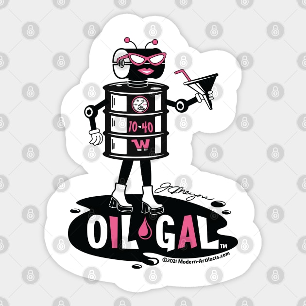 OIL GAL Sticker by Modern-ArtifactsLLC